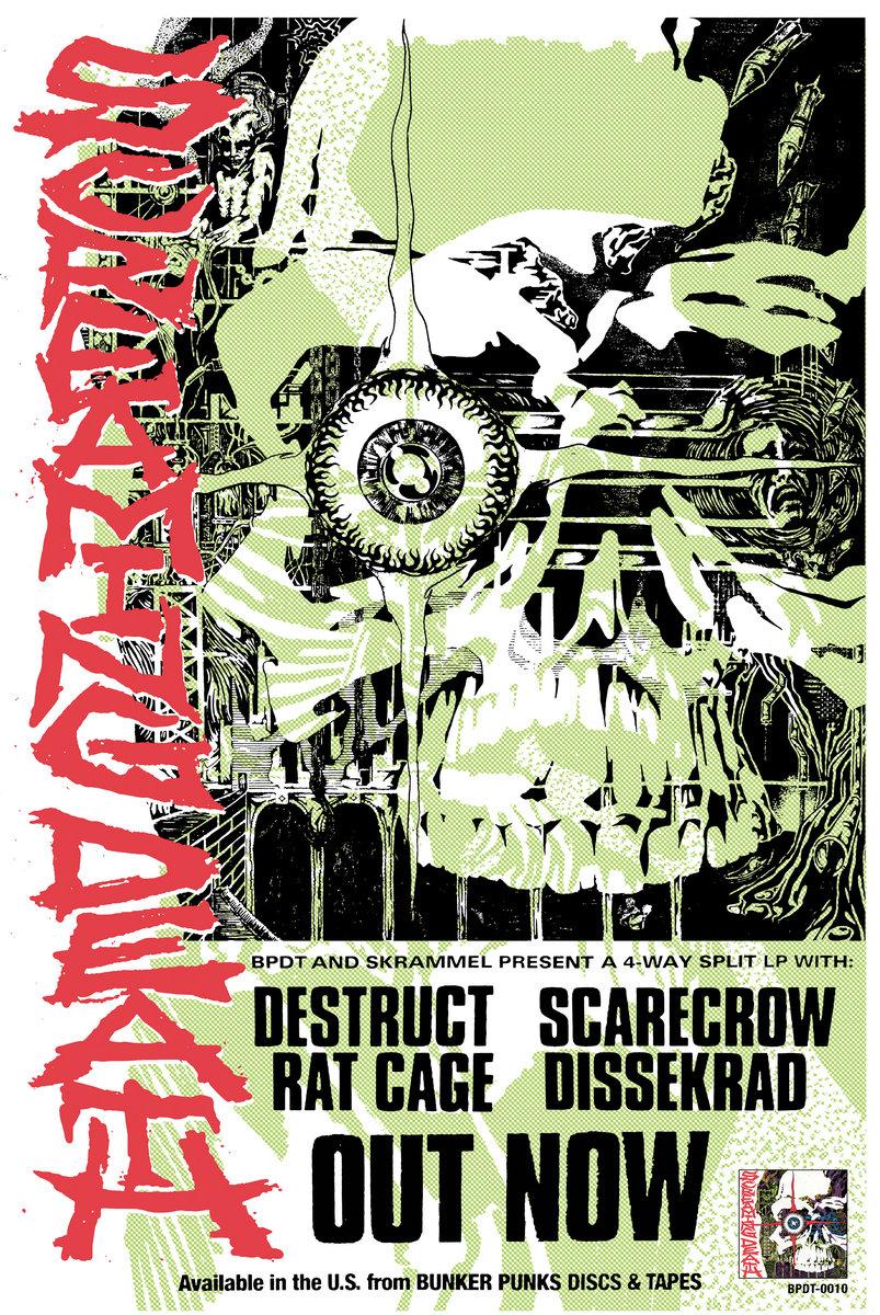 Bunker Punks' release "Screaming Death" album art.